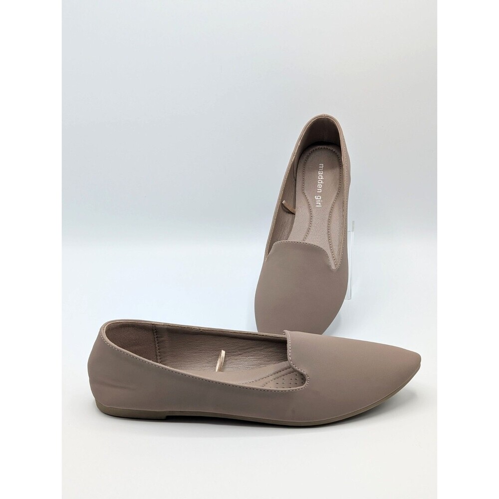 Madden Girl Shoes Women’s 7.5 Sand Taupe Loafers Peni Flats